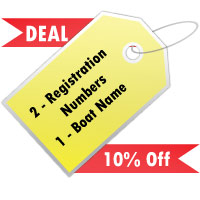 Boat Name and Numbers Combo Deal