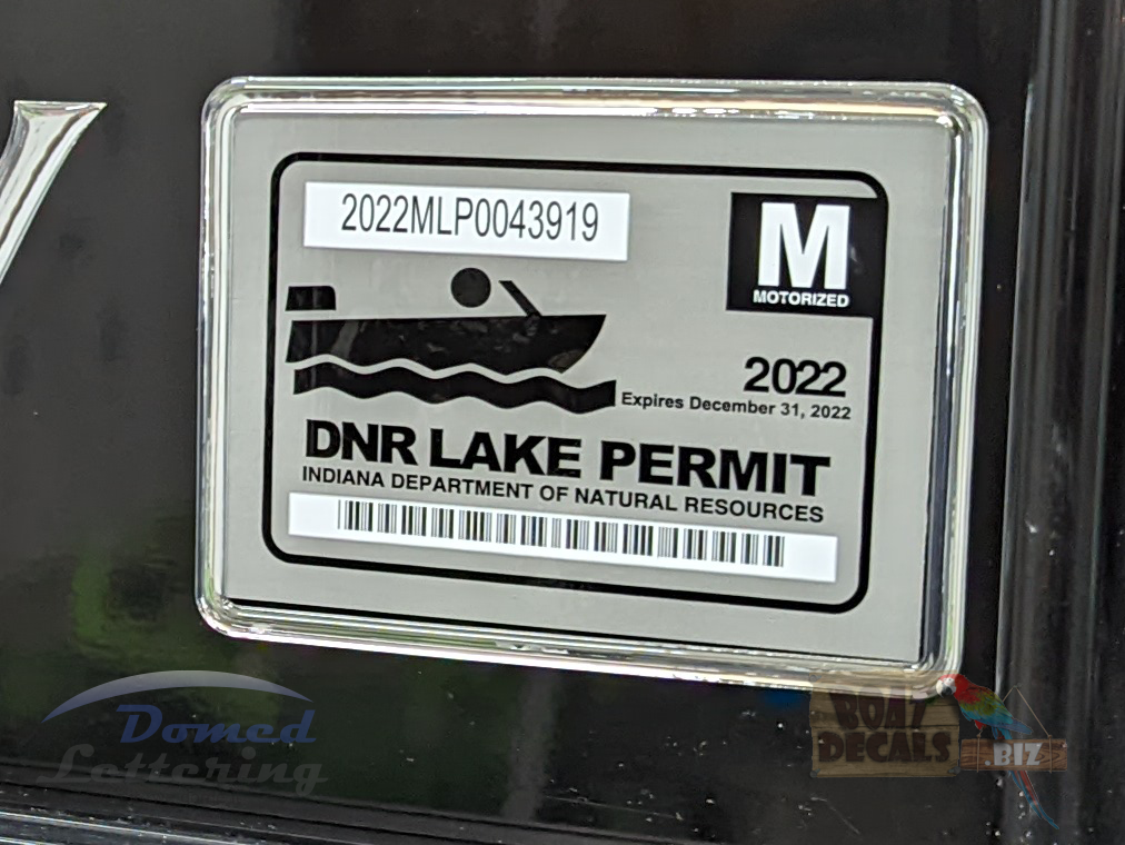 DNR License Frame Domed Chrome